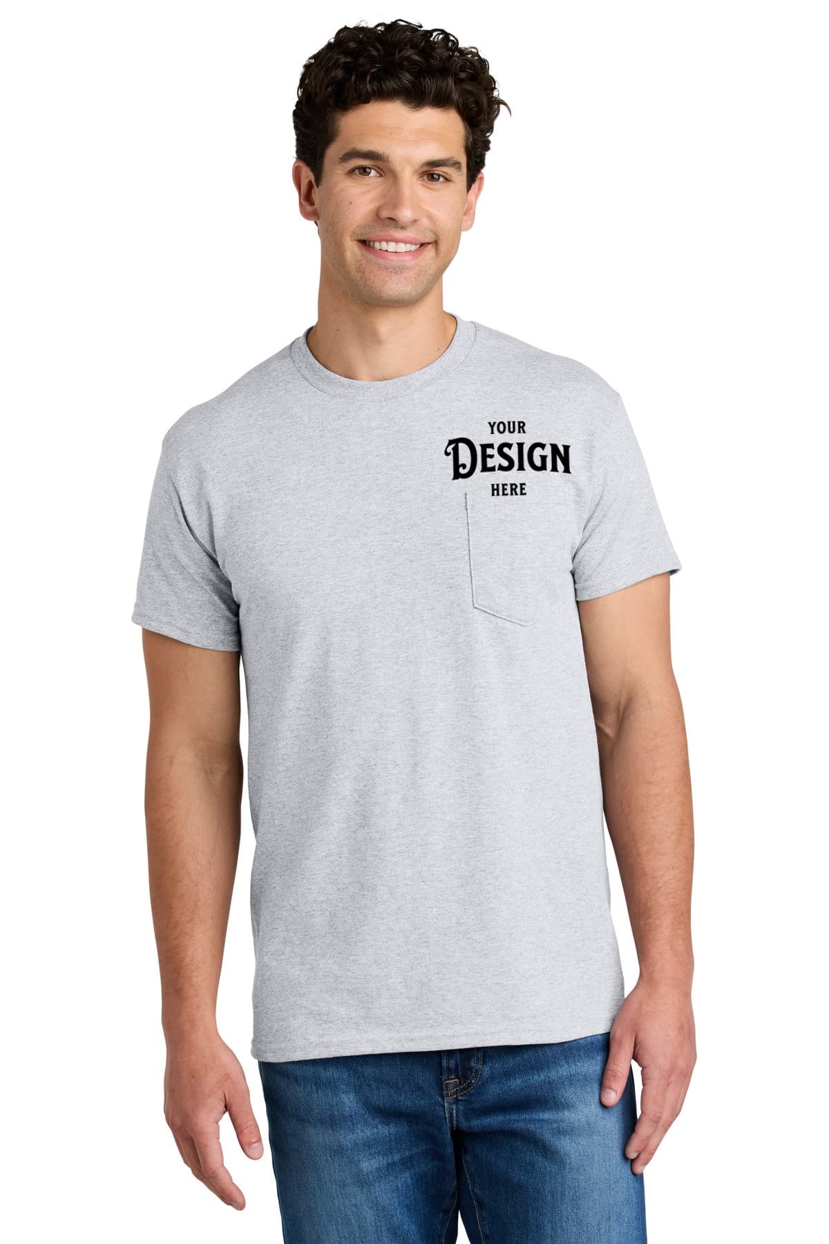 Gildan - DryBlend 50 Cotton/50 Poly Pocket T-Shirt - 8300